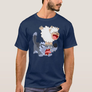 Camiseta de Ovelha de Desenho Animado Fofo Brincan