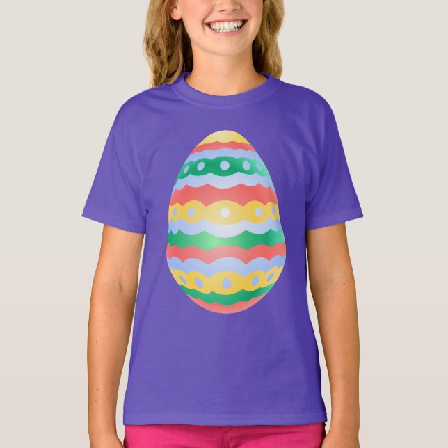 Camiseta de Ovo de Páscoa da Páscoa orgânica (Frente)