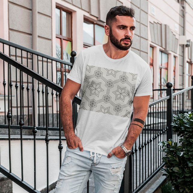 Camiseta de padrão geométrico contínuo (Criador carregado)