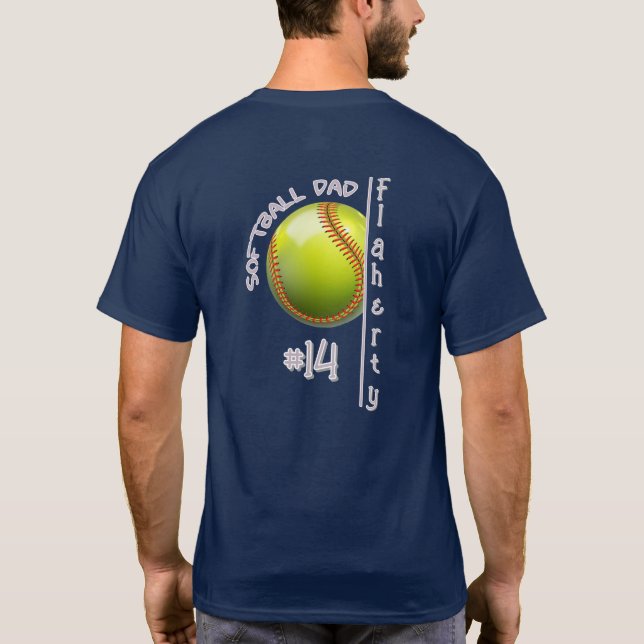 Camiseta de Pai de Softbol (Verso)