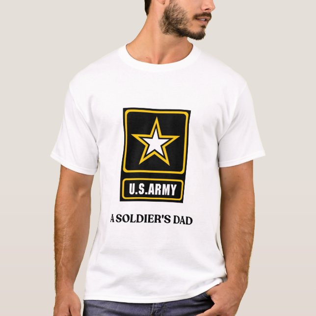 Camiseta de Pai de Soldado do Exército dos EUA – O (Frente)