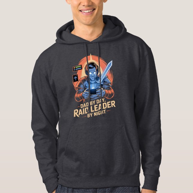 Camiseta de pai gamer Pai de Dia Líder de Raide de (Frente)