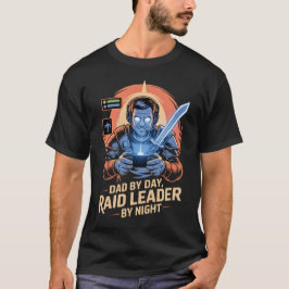 Camiseta de pai gamer Pai de Dia Líder de Raide de