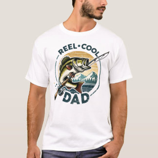 Camiseta de Pai Legal de Peixe e Rod Reel