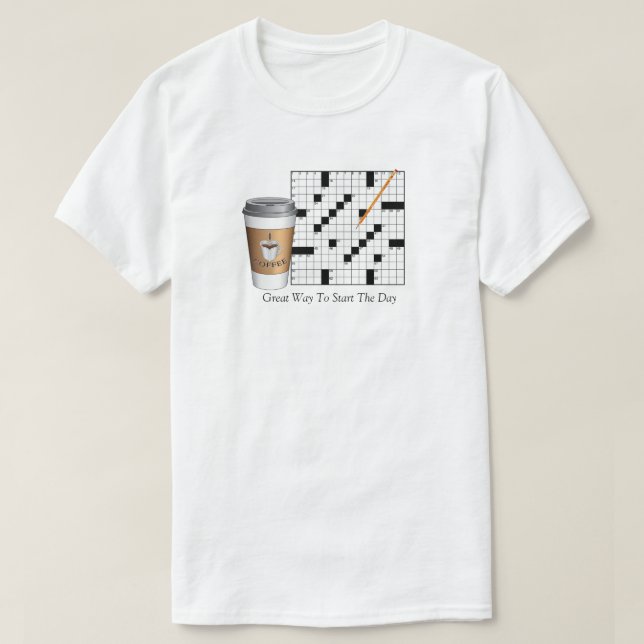 Camiseta de Palavras Cruzadas (Frente do Design)