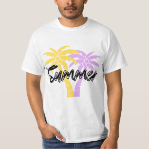 Camiseta de Palmeira de Verão   Camiseta estética 
