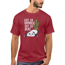 Camiseta de Panda Sem Ideias Feito de Bambu