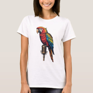 Camiseta de papagaio vibrante