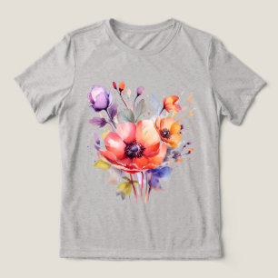 Camiseta de papoila-d'água é uma floral delicada