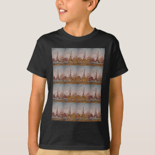 Camiseta De Paris com amor a cores azuis