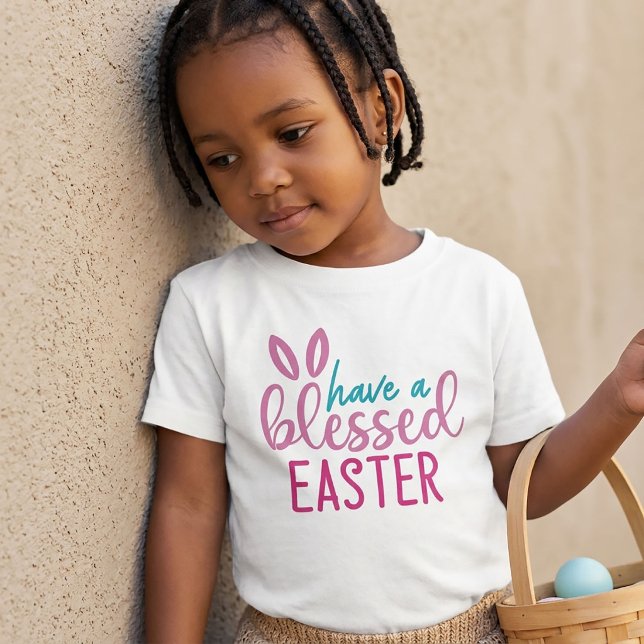 Camiseta de Páscoa Abençoada para Crianças (Criador carregado)