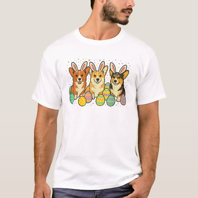 Camiseta de Páscoa Corgi_1 (Frente)