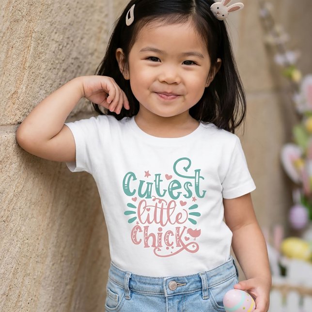 Camiseta de Páscoa da Mais Fofa Franguinha para Cr (Criador carregado)
