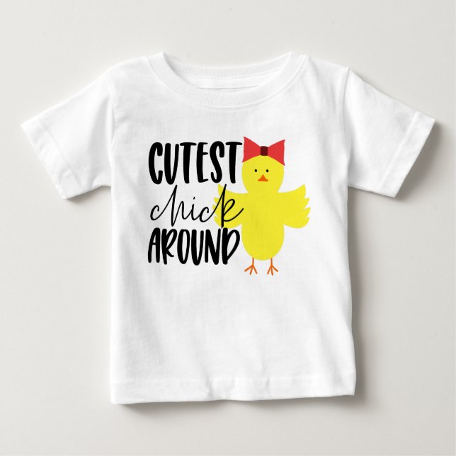 Camiseta de Páscoa da Menina Mais Fofa em Volta (Frente)