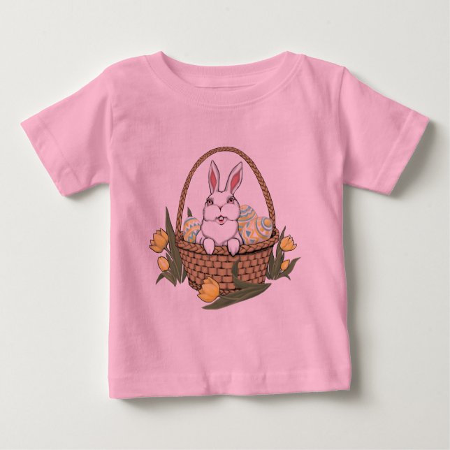 Camiseta de Páscoa de bebê do Bunny Shirt (Frente)