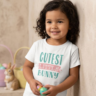 Camiseta de Páscoa de Coelhinho Fofo para Crianças