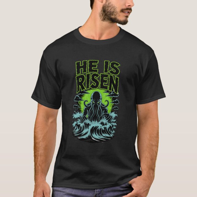 Camiseta de Páscoa do Cthulhu Ressuscitado (Frente)