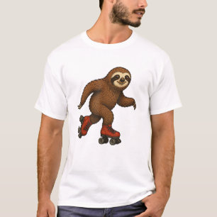 Camiseta de Patinação de Patins de Preguiça