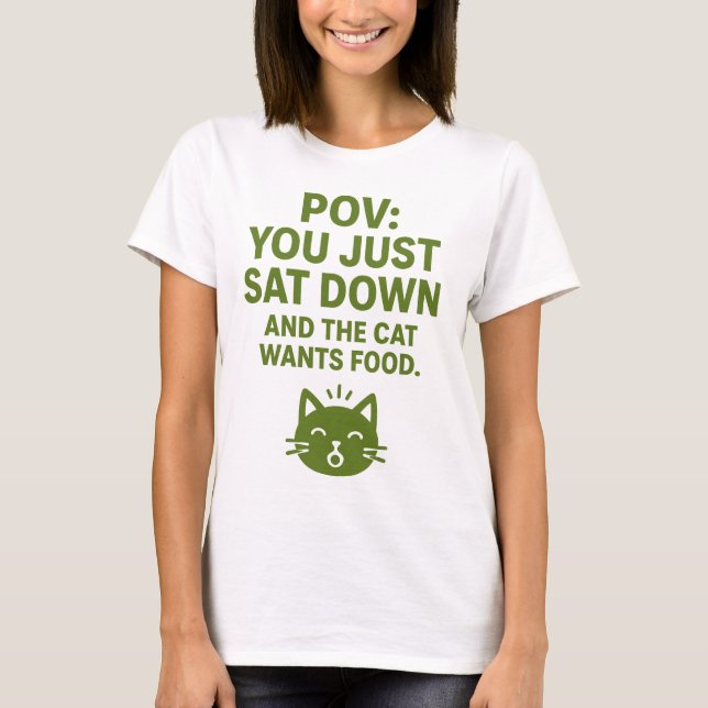 Camiseta de PDV Engraçado para Gatos - "Esta é a c (Frente)