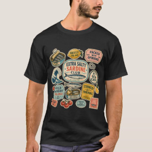 Camiseta de Peixe Enlatado Retro Clube de Sardinha