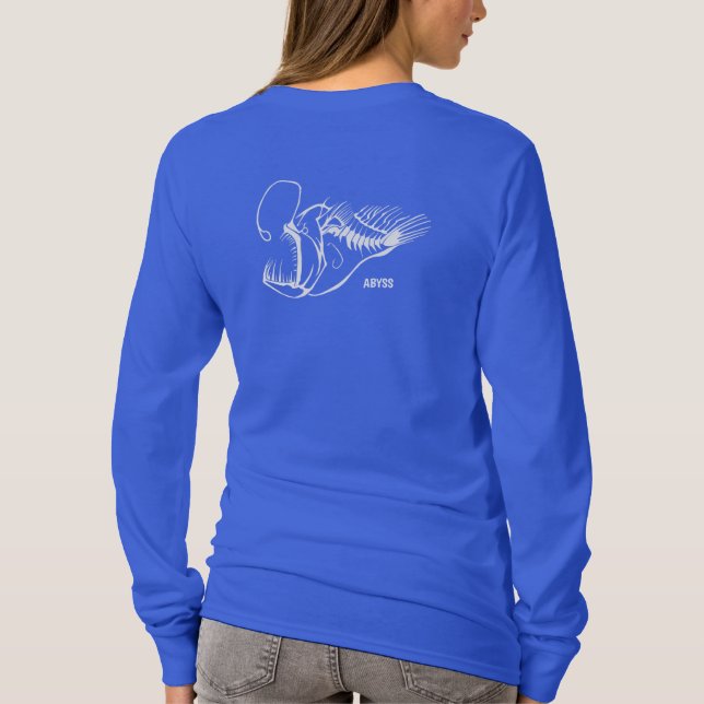 Camiseta de Peixe-Lanterna do Abismo (Verso)