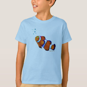 Camiseta de peixe-palhaço de cartoon