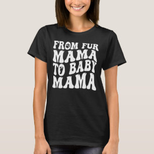 Camiseta De Pele Mamãe Para Bebê Cachorro Mamãe Gravidez