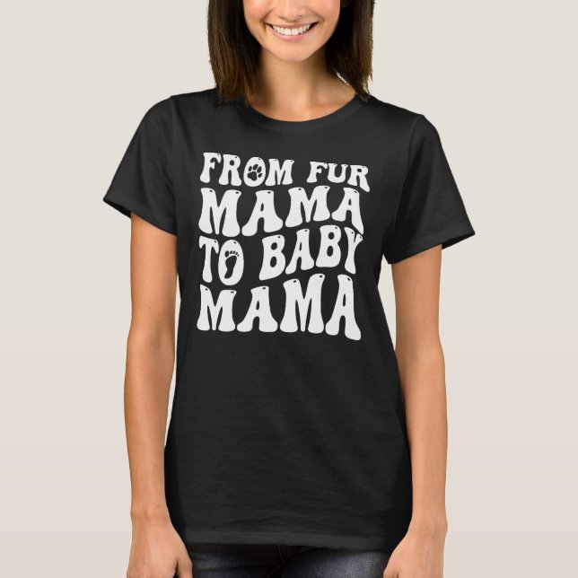 Camiseta De Pele Mamãe Para Bebê Cachorro Mamãe Gravidez (Frente)