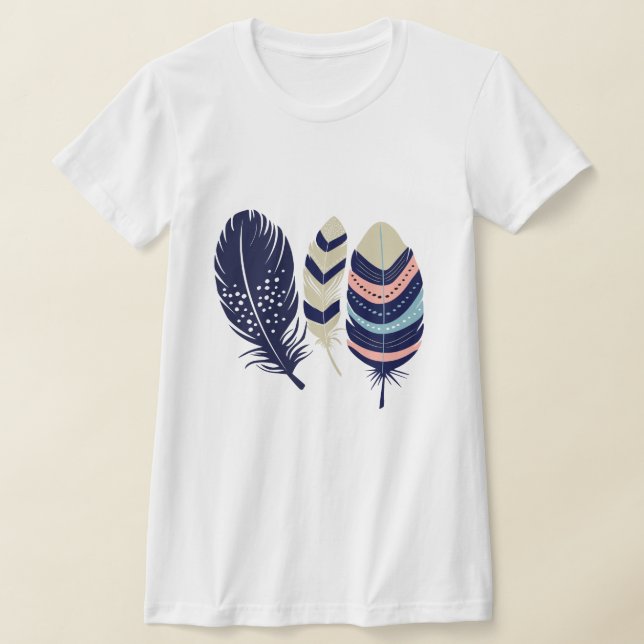 Camiseta de penas para ela (Postura )