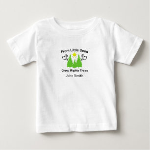 Camiseta De Pequena Semente Crescem Árvores Poderosas, Pres