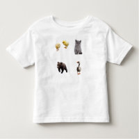 Camiseta De Pequeno Urso, Amigos Animais Bons