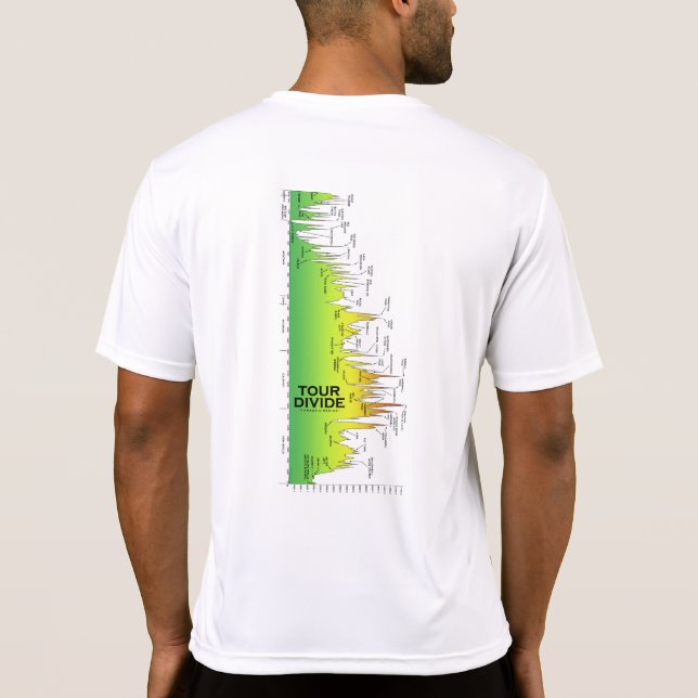Camiseta de Perfil de Elevação de Divisão Turístic (Verso)