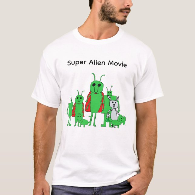Camiseta de Personagem Completo do Super Alien (Frente)