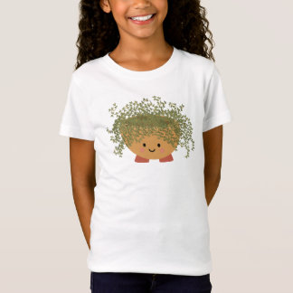 Camiseta de Personagem de Vaso de Planta Fofa
