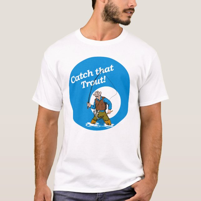 Camiseta de pesca com mosca para homens (Frente)