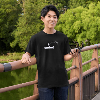 Camiseta de Pesca Heartbeat, Silhueta de Barco de
