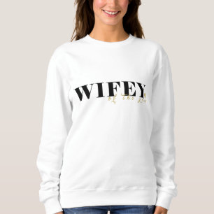 Camiseta de pescoço de galinha para casal recém-ca