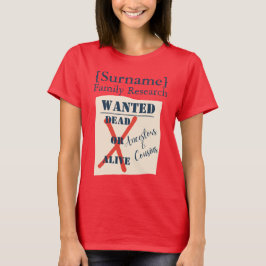 Camiseta de Pesquisa da Família [Sobrenome] (Carta