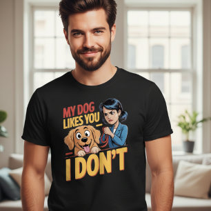 Camiseta de Pet Sarcástica Engraçada Meu Cachorro