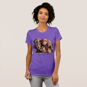 Camiseta de pilha de cachorros salsicha