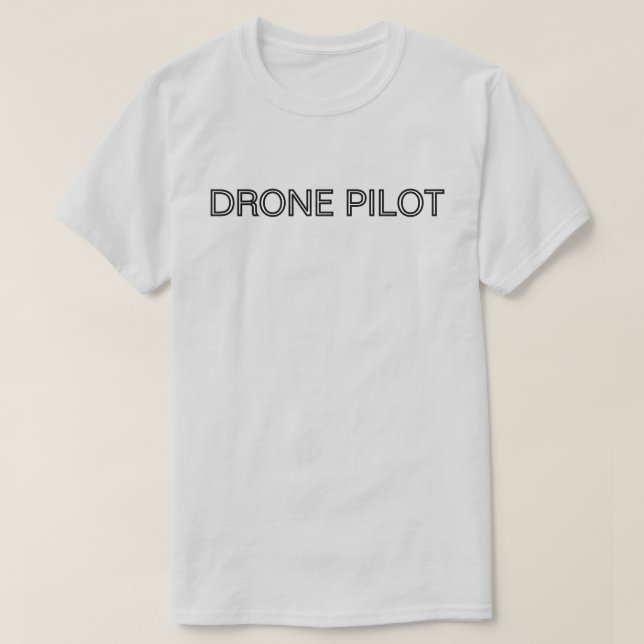Camiseta de Piloto de Drone (Frente do Design)
