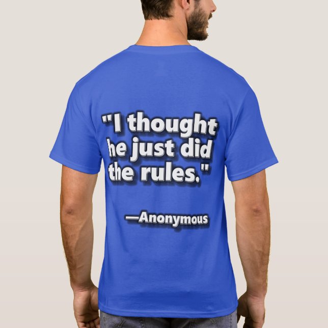 Camiseta de Pinball com Citação Anônima Divertida  (Verso)