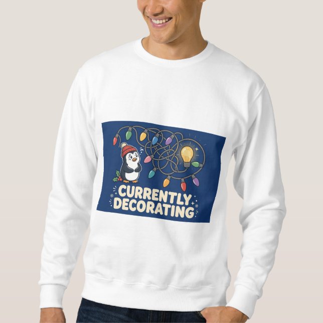 Camiseta de Pinguim Atualmente Decorando (Frente)