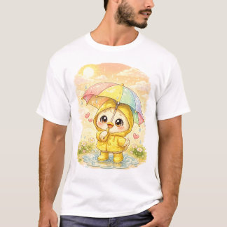 Camiseta de Pinguim em Dia Chuvoso Fofinho 🐧🌧️