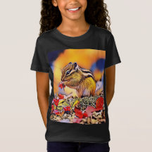 Camiseta de pintura digital de esquilo