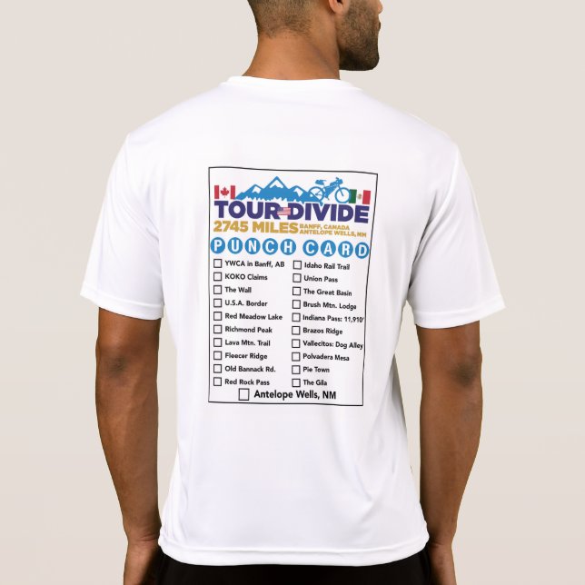Camiseta de placa de perfuração Tour Divide (Verso)