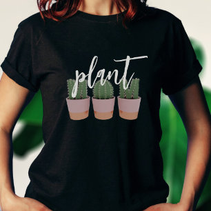 Camiseta de Planta Lady Cactus Mamãe Gardening Cam