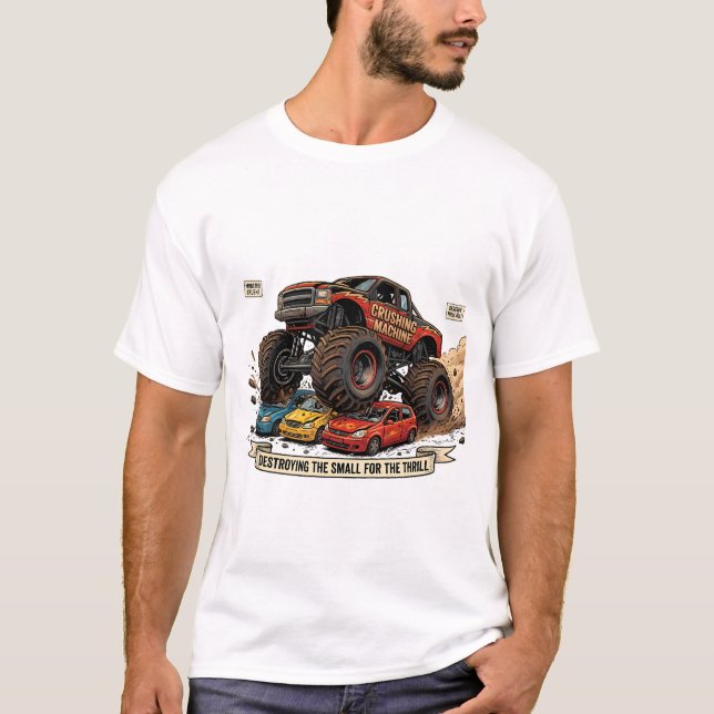 Camiseta de pneu sobressalente de caminhão monstro (Frente)