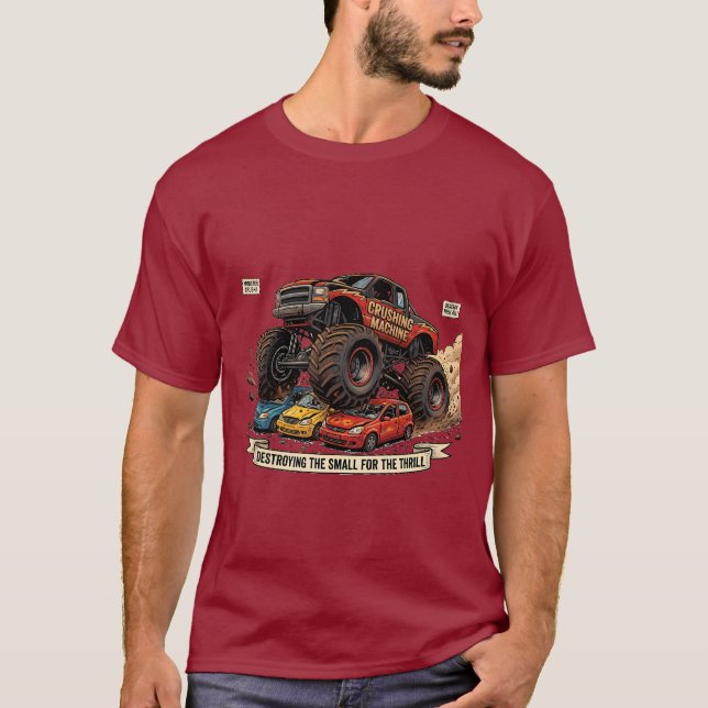 Camiseta de pneu sobressalente de caminhão monstro (Frente)