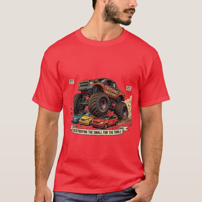 Camiseta de pneu sobressalente de caminhão monstro (Frente)